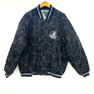 Raw Blue Classics First Team Men's Bomber Jacket Large Black Gray Button Up